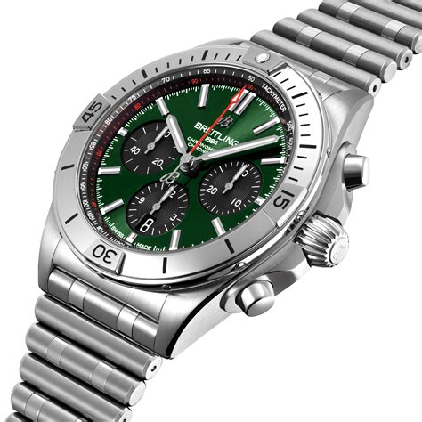 breitling chronomat green dial.